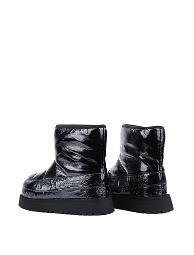 Жіночі черевики MIRATON шкіряні чорні з підкладкою з натурального хутра (X22471-01-5) - фото 4 - Miraton