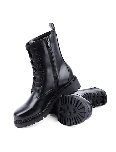 Жіночі черевики DKNY шкіряні чорні з підкладкою з натуральної шкіри (K4433012) - фото 2 - Miraton