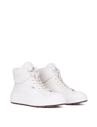 Жіночі черевики Love Moschino шкіряні молочного кольору (JA15175G1L242JLIAG) - фото 3 - Miraton