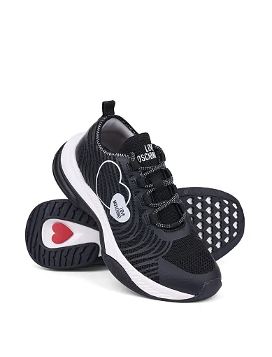 Жіночі кросівки Love Moschino тканинні чорні (JA15315G1L242JLIZX) - фото 2 - Miraton