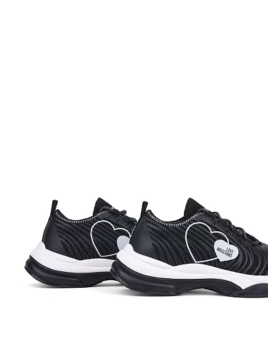 Жіночі кросівки Love Moschino тканинні чорні (JA15315G1L242JLIZX) - фото 3 - Miraton