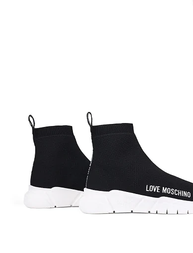 Жіночі черевики Love Moschino тканинні чорні (JA15343G1L242JLIZ40) - фото 4 - Miraton