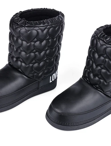 Жіночі черевики Love Moschino з екошкіри чорні (JA24082G1L242JLISE) - фото 4 - Miraton