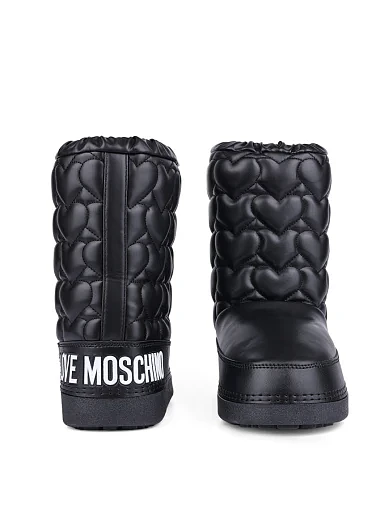 Жіночі черевики Love Moschino з екошкіри чорні (JA24082G1L242JLISE) - фото 5 - Miraton