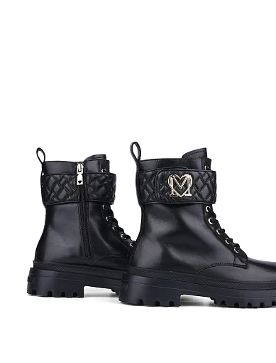 Жіночі черевики Love Moschino шкіряні чорні (JA24175G1L242JLIA0) - фото 4 - Miraton