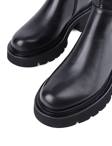 Жіночі ботфорти MIRATON шкіряні чорні з підкладкою з байки (HN523T-3227-N560K/H552K) - фото 5 - Miraton