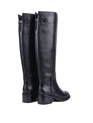 Жіночі ботфорти Attizzare шкіряні чорні з підкладкою з натурального хутра (WS7191-18-10RM-N560K) - фото 4 - Miraton