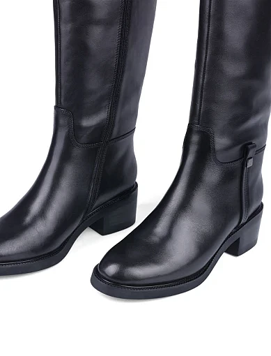 Жіночі ботфорти Attizzare шкіряні чорні з підкладкою з натурального хутра (WS7191-18-10RM-N560K) - фото 5 - Miraton