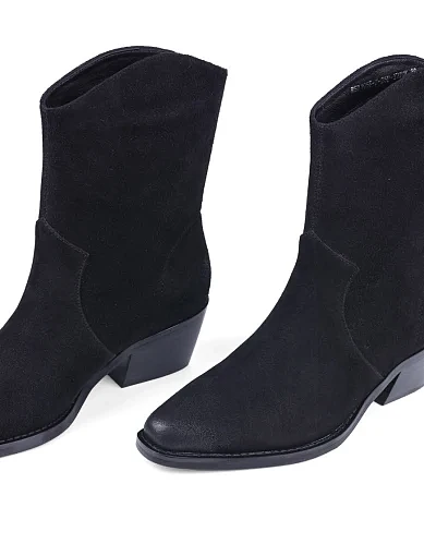 Жіночі черевики Attizzare велюрові чорні з підкладкою з натуральної шкіри (WS7195F-7-25P-Y270K) - фото 5 - Miraton