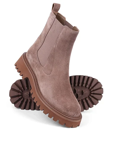 Жіночі черевики челсі Attizzare велюрові коричневі (NH226-406L-A1320R) - фото 2 - Miraton