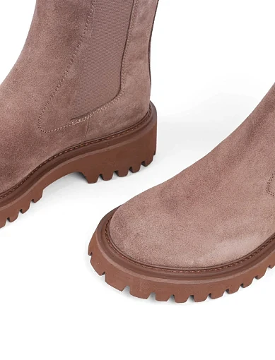 Жіночі черевики челсі Attizzare велюрові коричневі (NH226-406L-A1320R) - фото 5 - Miraton