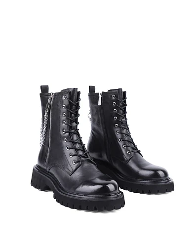 Жіночі черевики Attizzare шкіряні чорні з підкладкою з байки (NH226-607L-P742M) - фото 3 - Miraton