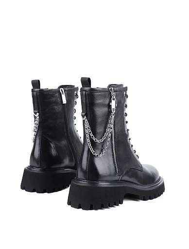 Жіночі черевики Attizzare шкіряні чорні з підкладкою з байки (NH226-607L-P742M) - фото 4 - Miraton