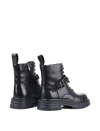 Жіночі черевики Attizzare шкіряні чорні з підкладкою з натурального хутра (NH351-06L-P742M) - фото 4 - Miraton