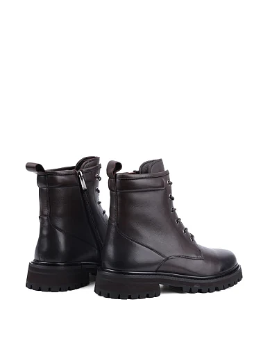 Жіночі черевики Attizzare шкіряні коричневі з підкладкою з натурального хутра (NH47Z-936L-C59R) - фото 4 - Miraton