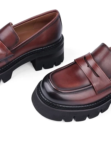 Жіночі туфлі MIRATON шкіряні коричневі (NQ513-2L-H273) - фото 5 - Miraton