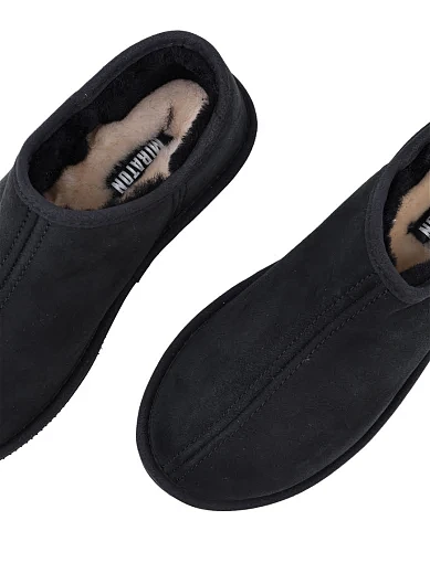 Жіночі уггі MIRATON велюрові чорні з підкладкою з натурального хутра (127149) - фото 5 - Miraton