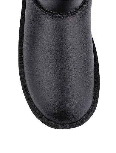 Жіночі уггі Attizzare шкіряні чорні з підкладкою з натурального хутра (5854P) - фото 4 - Miraton