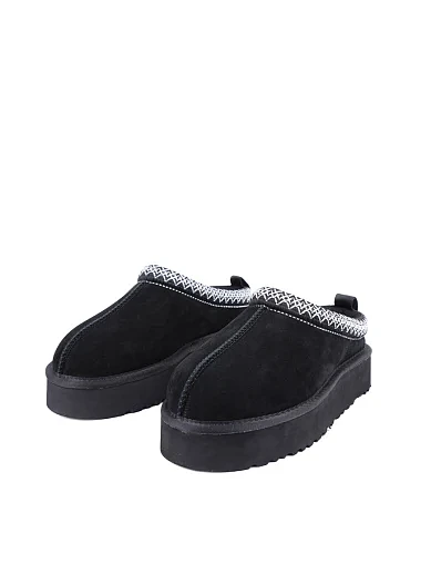 Жіночі уггі MIRATON велюрові чорні з підкладкою з натурального хутра (E24G025A) - фото 3 - Miraton