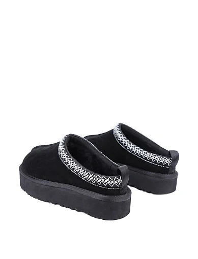 Жіночі уггі MIRATON велюрові чорні з підкладкою з натурального хутра (E24G025A) - фото 4 - Miraton