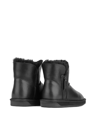 Жіночі уггі Attizzare шкіряні чорні з підкладкою з натурального хутра (HC-FJ-2-1) - фото 3 - Miraton