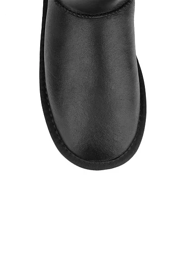 Жіночі уггі Attizzare шкіряні чорні з підкладкою з натурального хутра (HC-FJ-2-1) - фото 4 - Miraton