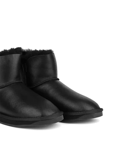Жіночі уггі Attizzare шкіряні чорні з підкладкою з натурального хутра (HC-FJ-2-1) - фото 5 - Miraton