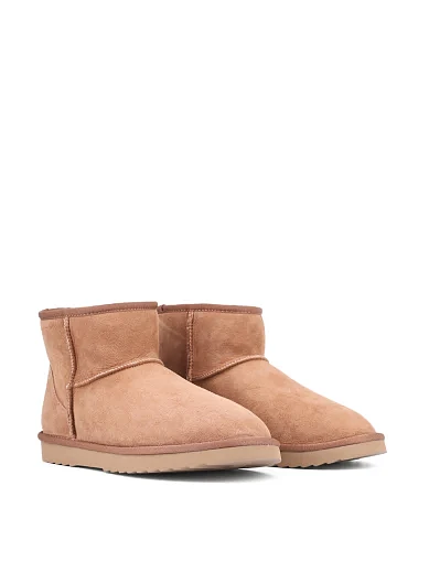 Жіночі уггі Attizzare велюрові коричневі з підкладкою з натурального хутра (ATTU-22) - фото 3 - Miraton