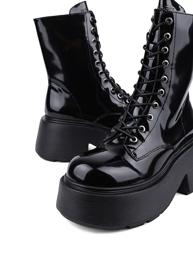 Жіночі черевики MIRATON з масляної шкіри чорні з підкладкою з байки (MR-24-5) - фото 2 - Miraton