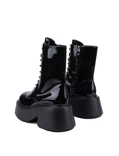 Жіночі черевики MIRATON з масляної шкіри чорні з підкладкою з байки (MR-24-5) - фото 4 - Miraton