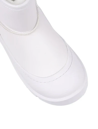 Жіночі уггі MIRATON шкіряні білі з підкладкою з натурального хутра (XH808-2) - фото 5 - Miraton