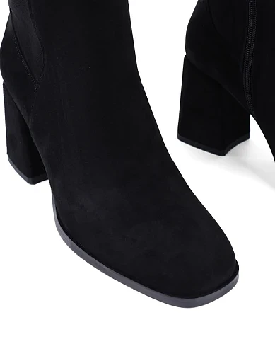 Жіночі ботфорти Attizzare велюрові чорні з підкладкою з байки (TYX1297-1903) - фото 5 - Miraton