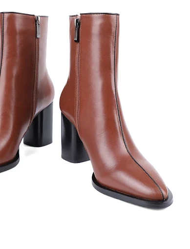 Жіночі черевики Attizzare шкіряні коричневі з підкладкою з байки (TYX1308-0616) - фото 2 - Miraton