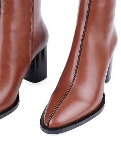 Жіночі черевики Attizzare шкіряні коричневі з підкладкою з байки (TYX1308-0616) - фото 5 - Miraton