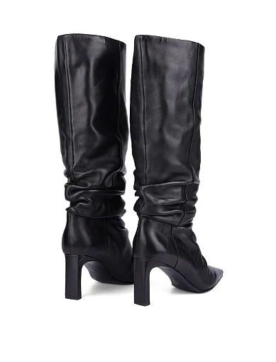 Жіночі чоботи MIRATON шкіряні чорні з підкладкою з байки (TYX1311-1420) - фото 4 - Miraton