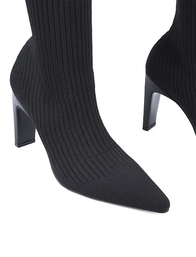 Жіночі чоботи MIRATON тканинні чорні з підкладкою з байки (TYX1335-1412) - фото 5 - Miraton