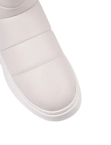 Жіночі черевики Attizzare шкіряні рисового кольору (A221-8) - фото 5 - Miraton