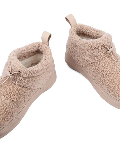 Жіночі черевики Attizzare хутряні бежеві (S338-22) - фото 2 - Miraton