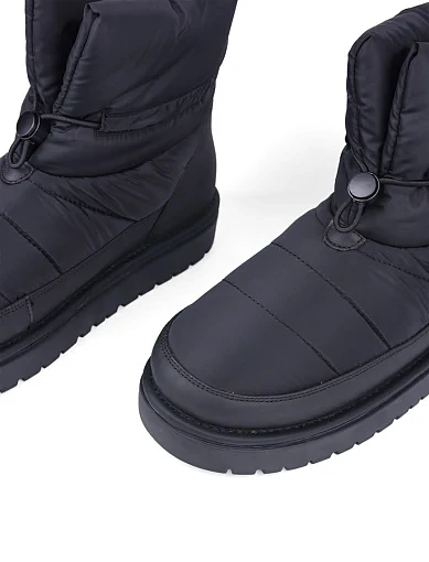 Жіночі черевики Attizzare шкіряні чорні з підкладкою з натурального хутра (7117-2) - фото 5 - Miraton