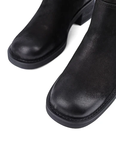 Жіночі черевики MIRATON з нубуку чорні з підкладкою з байки (S983D-970) - фото 5 - Miraton