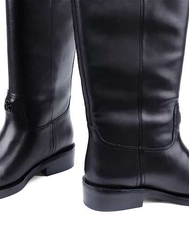 Жіночі чоботи Attizzare шкіряні чорні з підкладкою з натурального хутра (TG238080D-9150) - фото 2 - Miraton