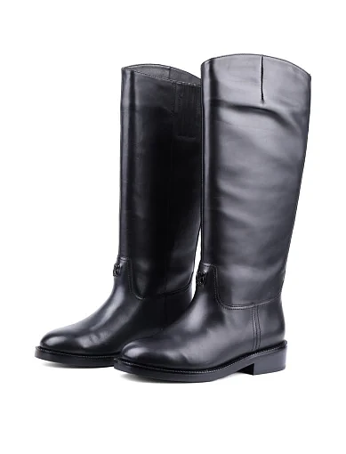 Жіночі чоботи Attizzare шкіряні чорні з підкладкою з натурального хутра (TG238080D-9150) - фото 3 - Miraton