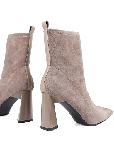 Жіночі черевики MiaMay велюрові бежеві з підкладкою з байки (W298XA-960) - фото 2 - Miraton