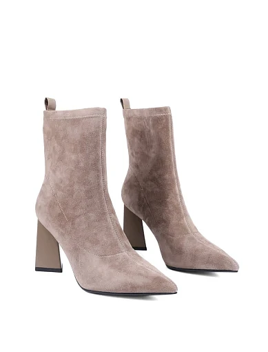 Жіночі черевики MiaMay велюрові бежеві з підкладкою з байки (W298XA-960) - фото 3 - Miraton