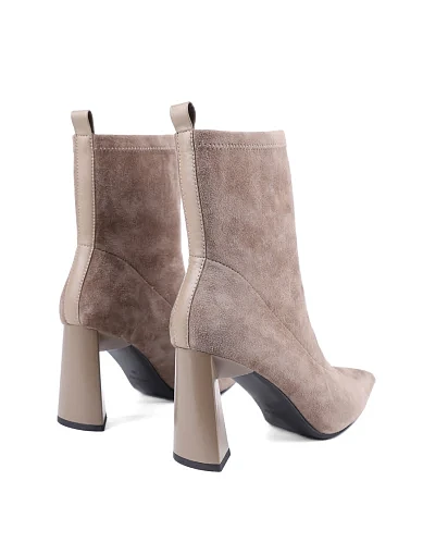 Жіночі черевики MiaMay велюрові бежеві з підкладкою з байки (W298XA-960) - фото 4 - Miraton