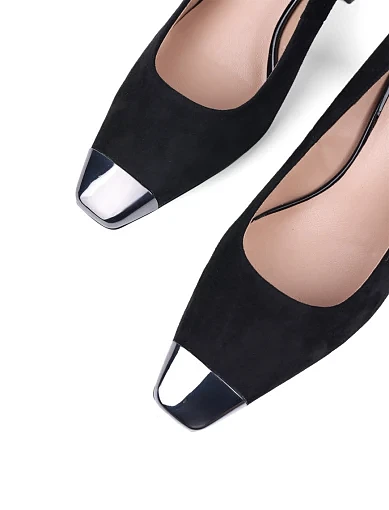 Жіночі туфлі Attizzare велюрові чорні (W567P-90) - фото 5 - Miraton