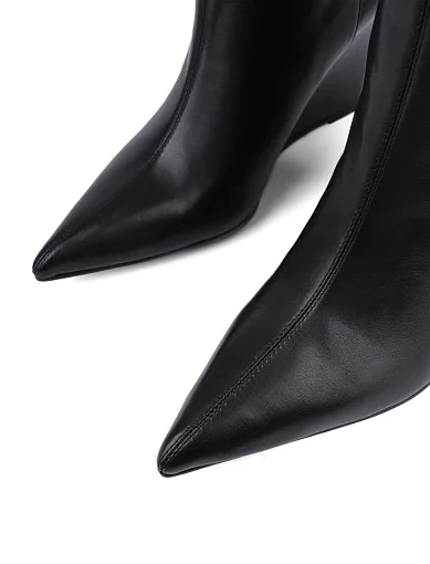 Жіночі чоботи MIRATON шкіряні чорні з підкладкою з байки (W596D-9161) - фото 5 - Miraton