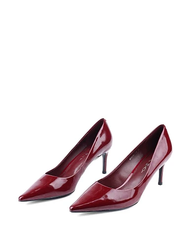 Жіночі туфлі човники Mia May лакові бордові (HS23182-1-2) - фото 3 - Miraton