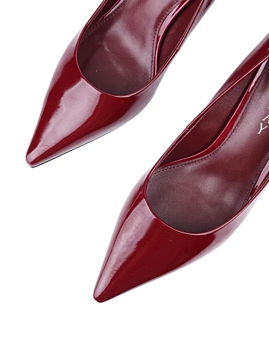 Жіночі туфлі човники Mia May лакові бордові (HS23182-1-2) - фото 5 - Miraton
