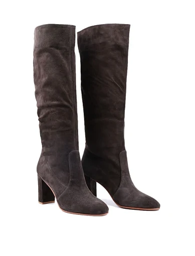 Жіночі чоботи Attizzare велюрові сірі з підкладкою з натуральної шкіри (HS23268K-161R-9) - фото 2 - Miraton